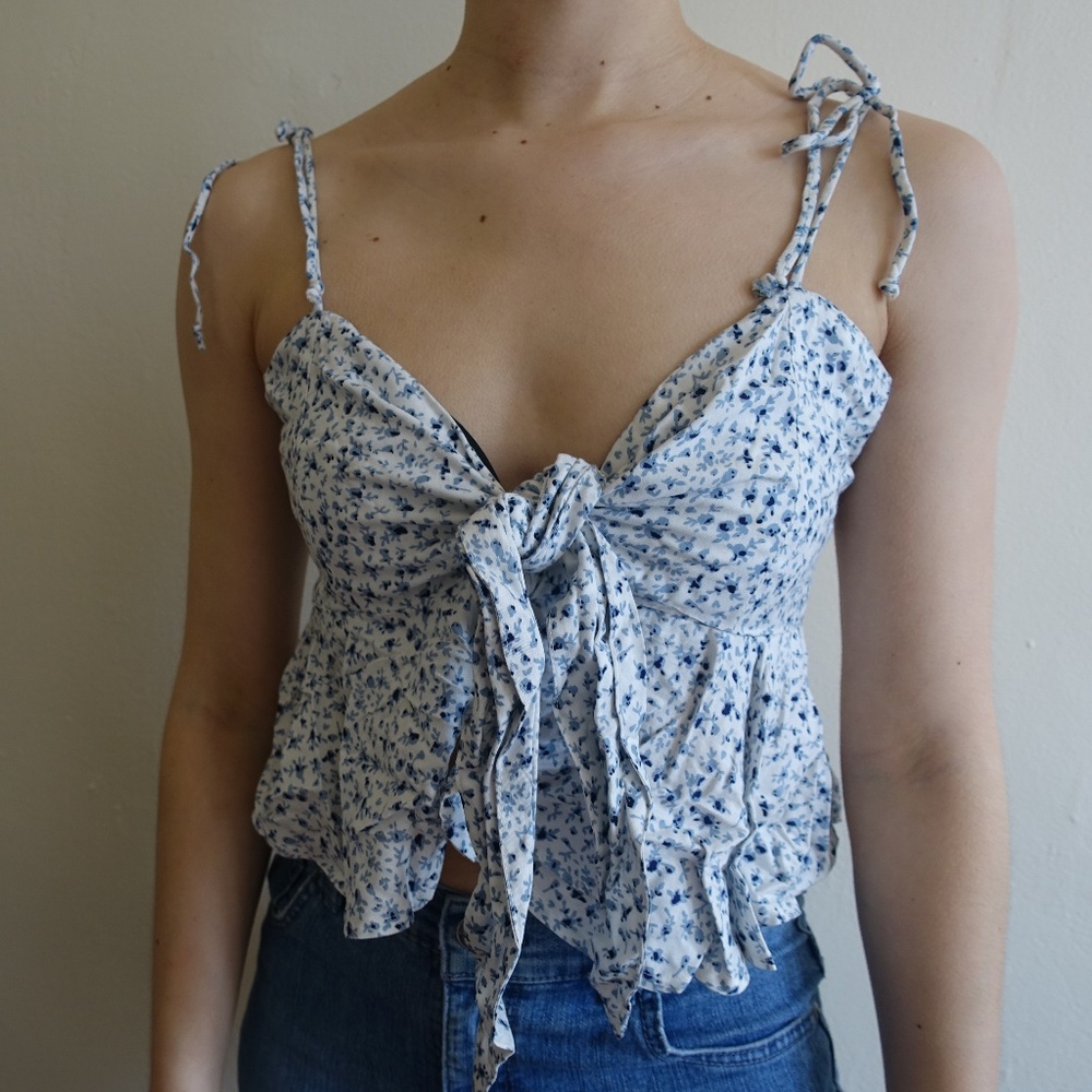 White and Blue tank top